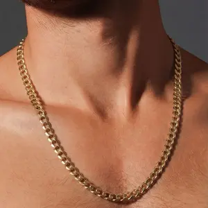 Cadena corte brillo 10k 24in por 5.3mm