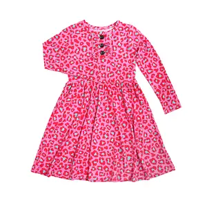 Zuri Leopard TUTU DRESS for Little Cuties - Super Soft & Comfortable Valentine's Day Bamboo Viscose with Stretchy Fabric & Ruffle Detail