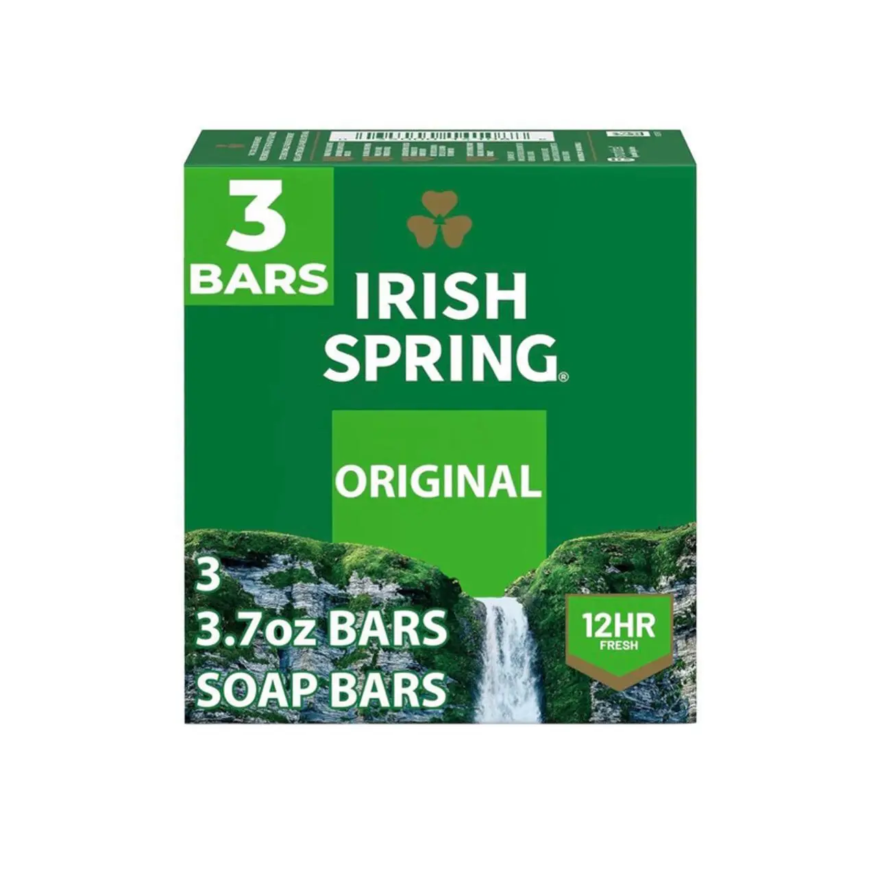 Irish Spring Original 3 Bars 3.7oz Soap Bars 12HR Freshness