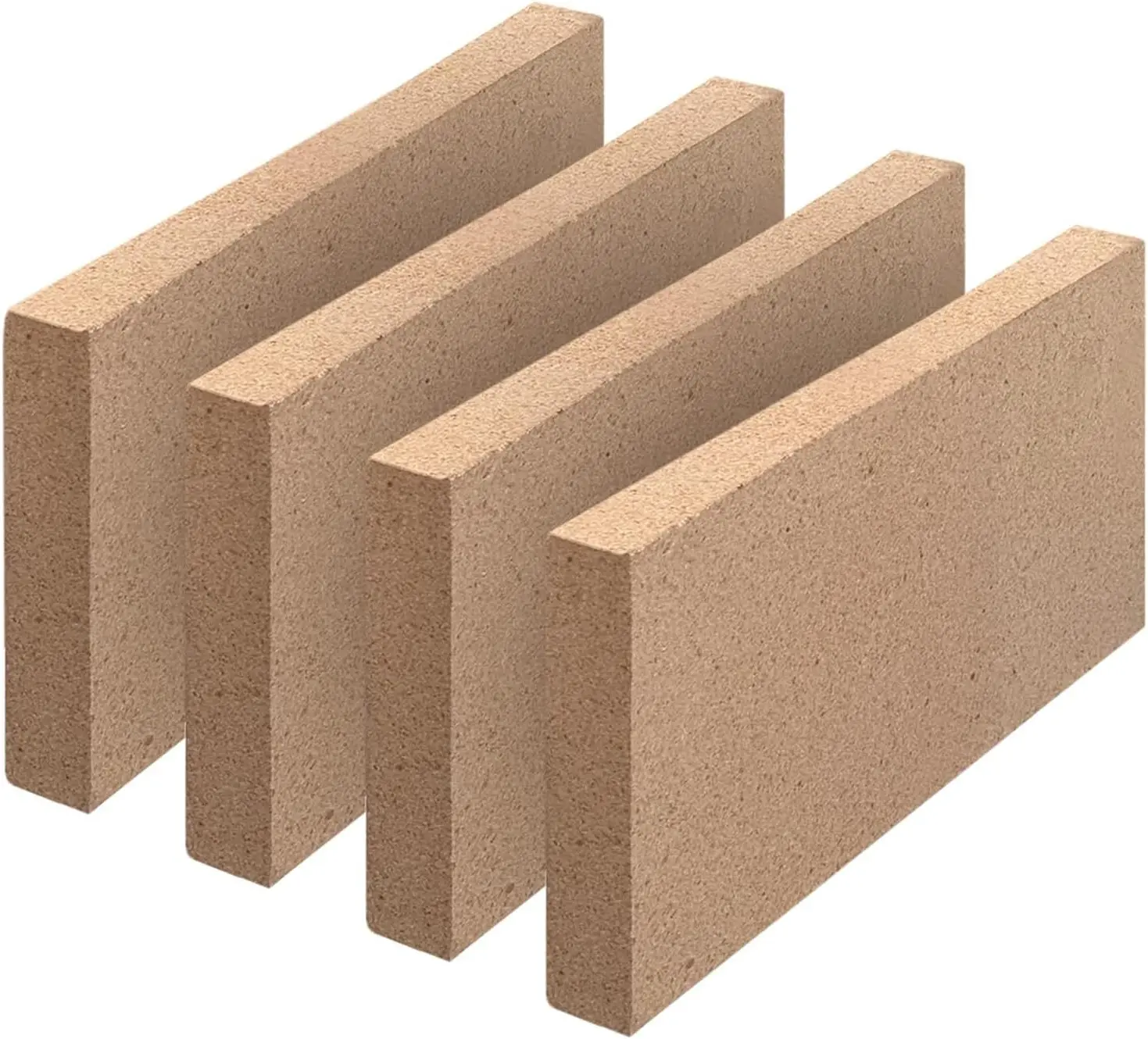 Fire Bricks, Food Grade Firebricks, 3000°F, 9" x 4-1/2" x 3/4", 4-Pack Insulating Fire Bricks, 0.75" Clay Firebricks Replacement for Wood Stoves, Fireplaces, Fire Pit, Kiln, Pizza Oven