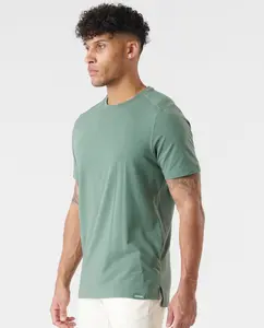 Aviation Tee Split-Hem Green , Medium