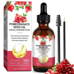 Pomegranate Seed Oil, Pure Unrefined Cold Pressed Moisturizer for Hair Skin and Nails 2 oz