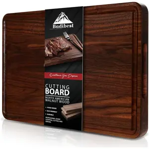 Luxury Handcrafted North American Walnut Cutting Board – 12x8 inches Heavy Duty, Eco-Friendly, Food Grade, Professional Grade Chopping Board for Home & Restaurant Use