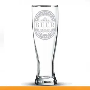 Personalized Beer Glass, Customized Engraved Name, 16 oz