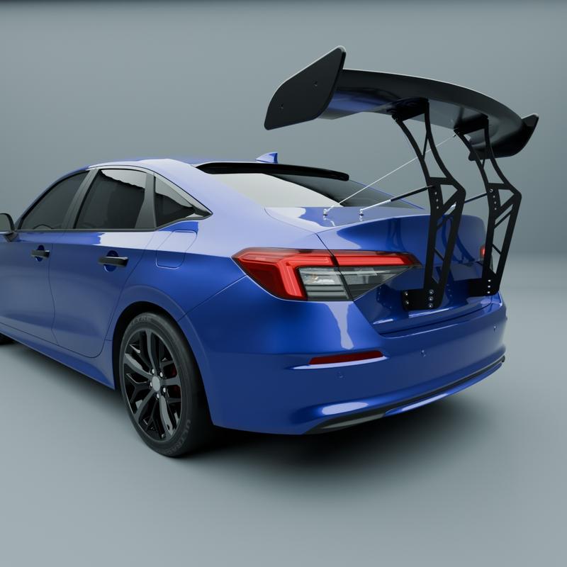 MUTUSAISI Universal 55inch GT Racing Spoiler Chassis Mount Trunk Wing Accessories for Most Vehicles MUTUSAISI Universal 55inch GT Racing Spoiler Chassis Mount Trunk Wing Accessories for Most Vehicles