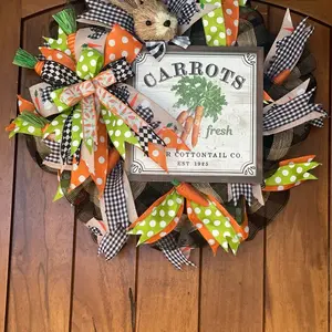 Easter carrot farm wreath Door Decoration Decor