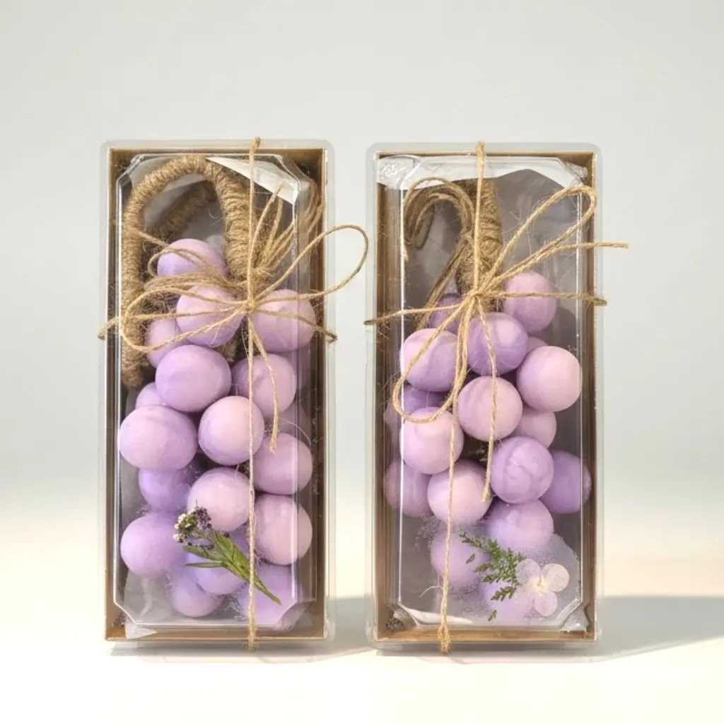 Rustic Breeze Blushing Lavender Grape Cluster Soap Handcrafted with Lavender & Rose Geranium Oils Gentle Floral Soothing Artisan Botanical Soap self care gift