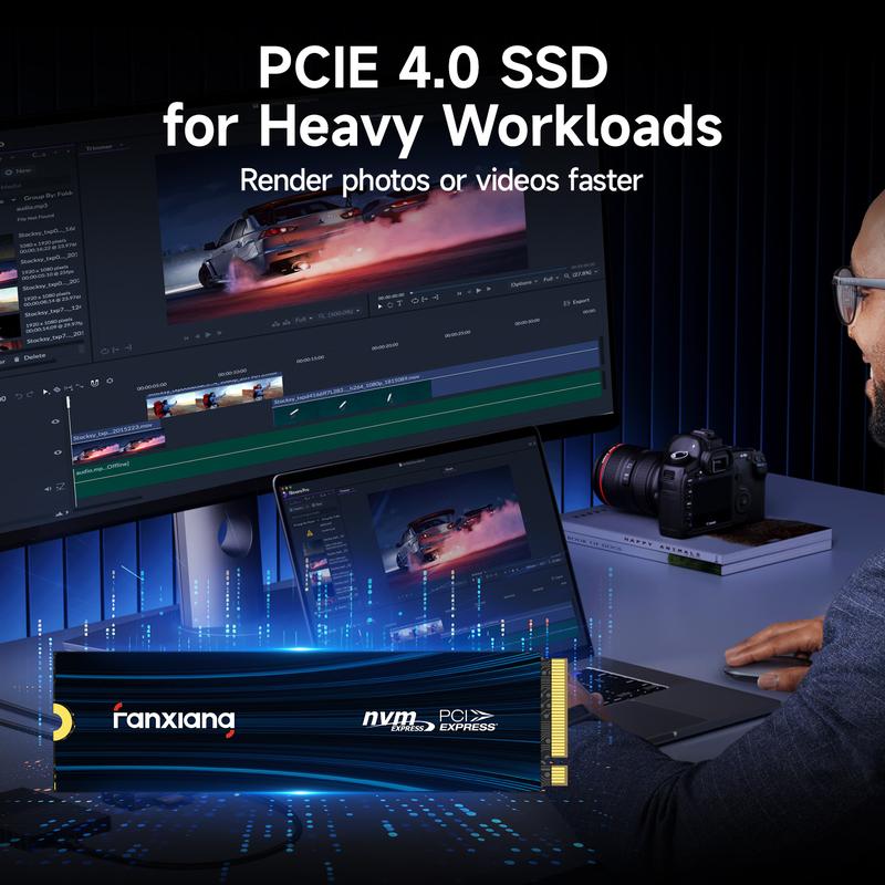 FANXIANG S880E/S880ER 4TB SSD M.2 NVMe PCIe Gen4 Gaming SSD M.2 2280, Up to 7100MB/s Compatible with PS5, Internal Solid State Drive for Gamers, Professionals, Creators