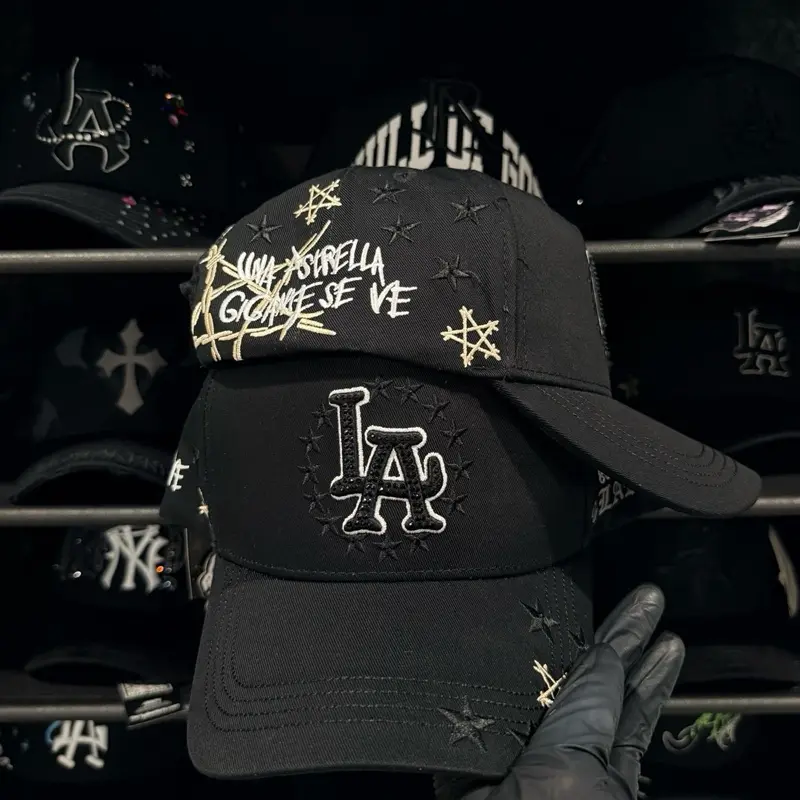 1:1Dandy Hats- Clave Ali LL Black LA Baseball Cap with Star