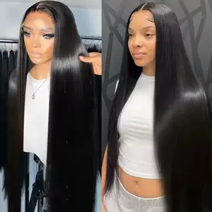 Bling Hair 32 34 Inch Hd Transparent 13x6 Straight Lace Frontal Wigs 13x4 Lace Front Human Hair Wigs 4x4 Closure Wig Pre Plucked For Women