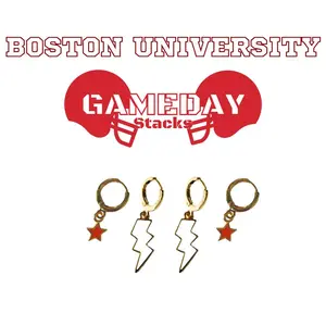 Boston University Classic Gameday Earring Stack For Terriers Game Day