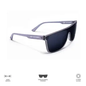 Black Friction UV400 Polarized Full Face Smoke Black Lens Grey Satin Feeling Arms Frames Wide Design Durable Frames