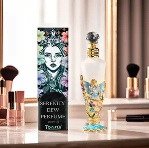 Tonfly Angel Girl Perfume Conical Bottle Enamel Crystal Women's Perfume Dropper Essential Oil 25ML