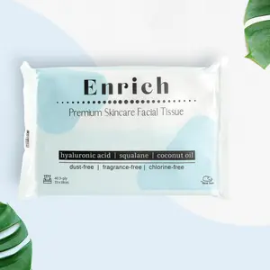 Enrich To-Go Facial Tissue | Zero Dust Pocket Pack, Buttery Texture, No Red Nose, Sensitive-Skin Friendly, Travel Size, Perfect for Allergy Season & Flu Care