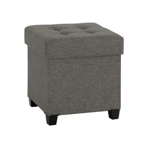 SONGMICS Collapsible Cube Storage Ottoman