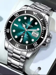 Namkin Men's Mechanical Watch, Fashion Sport Style, Dial Ghost Model, Date Display, 100m Waterproof, Outdoor Travel/commute