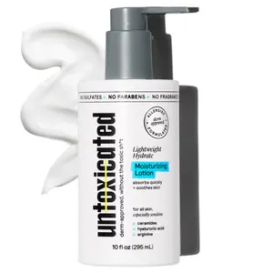 Lotion for Sensitive Skin - Daily Face & Body Moisturizer - Non-Allergenic, Non-Irritating Formula with Ceramides, Hyaluronic Acid, Glycolipids & Arginine - 10 fl oz