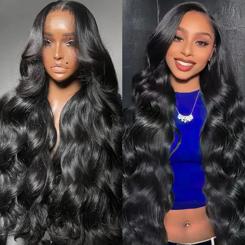 Body Wave Lace Front Wigs Human Hair 180 Density Frontal Wigs Human Hair 13x6 Hd Lace Front Wigs Human Hair Pre Plucked Brazilian Virgin Hair Glueless Wig Body Wave Wig for Women Natural Black