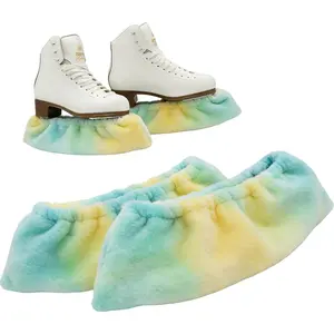 Girls Ice Skating Blade Covers for Figure Skates Long Fleece Skating Supplies for Women