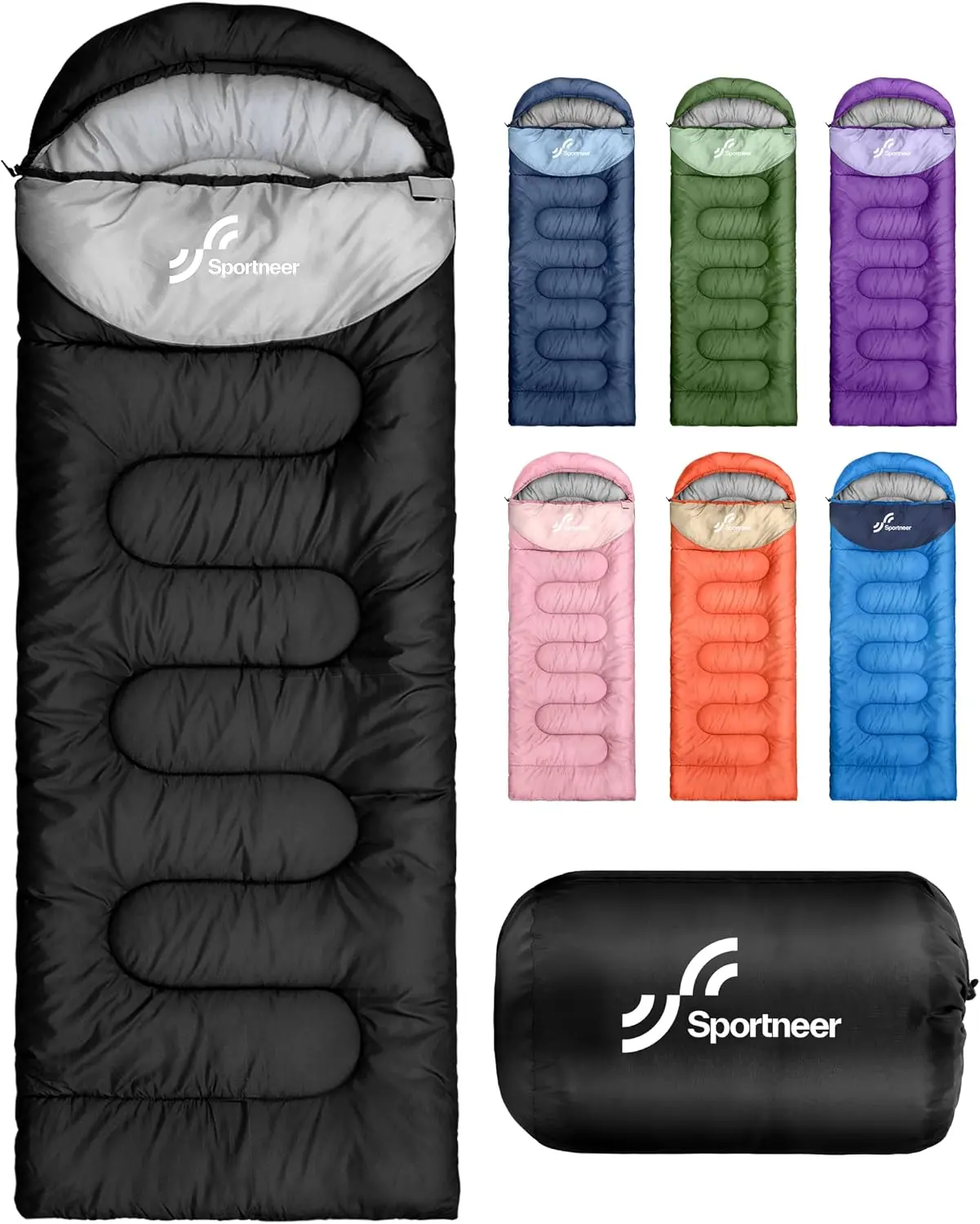 Sportneer Lightweight Sleeping Bag for Adults and Kids, Waterproof Camping and Hiking Gear