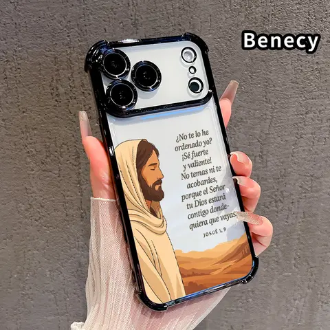 Inspirational Pattern Silicone Smartphone Casing for iPhone 17 Pro Max, 16, 16 Plus, 15 Plus, 14, 13, 12, 11, E - 4-Corner Air Cushion, Drop Proof, Shockproof, Raised Edges Protective Accessory for Pro Max Line Handheld Devices