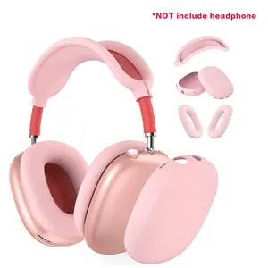 Silicone Case Cover for AirPods Max, Soft Silicone Skin Protector, Anti-scratch Ear Pad Case Cover, Headphone Accessories, Headset, Soft Earpads