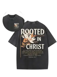 A 230G Reversible Washable T-Shirt Featuring a Christ-Inspired Design, Ideal for Outdoor Activities And Travel, Making It a Great Gift for Family, Friends, And Coworkers!