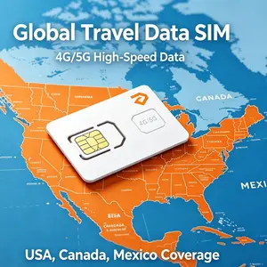 International Sim Card for Mexico and USA with 1GB High-Speed Mobile Internet Data Travel Sim Card Reusable