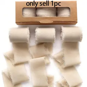 1.5 Inch X 16.4 Feet Ribbon, Christmas Chiffon Ribbon Set, Wedding Decoration, Invitation Envelopes, Flower Bouquet Wrapping, Christmas Gift Wrapping Supplies