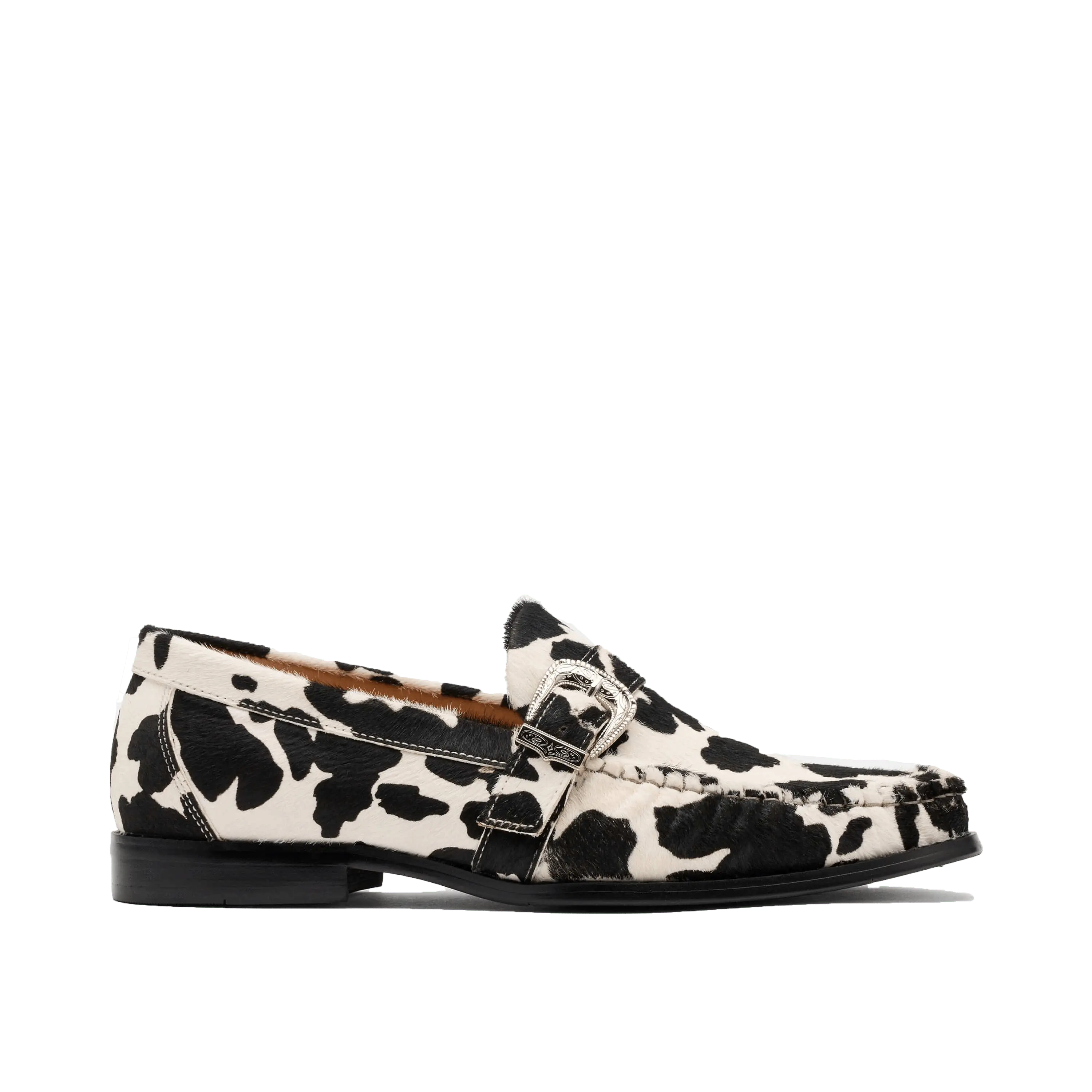Cato Cowhide Buckle Loafers