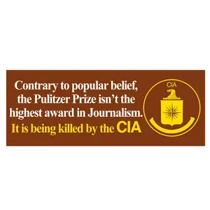 PULITZER BUMPER STICKER