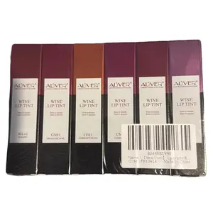 Alver Wine Lip Tint - Set of 5 in Various Shades Including Burgundy, Burgundy & Gray