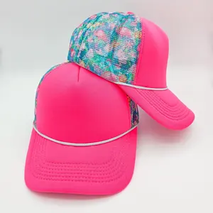 Neon Pink Flamingo Foam Trucker Hat