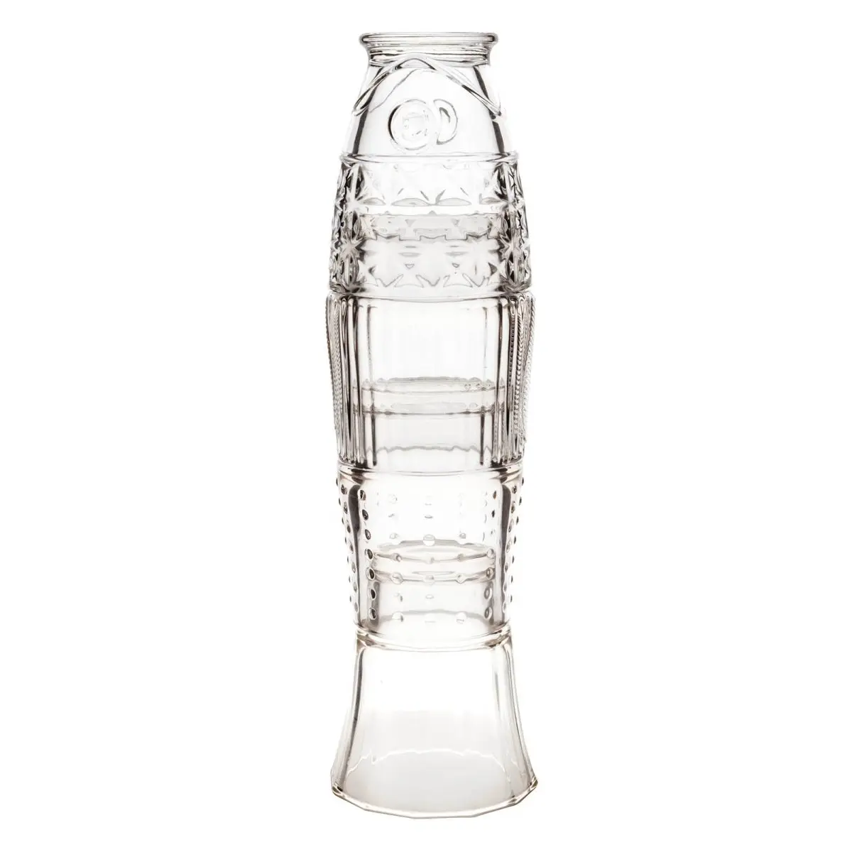 BarConic® 4-Piece Fish Motif Conical Shooter Glasses Set - Durable Kitchen & Cocktail Drinkware Must Haves, Varied Sizes with Measurement Capacity, Decorative Glasses for Special Occasions, Four Pieces