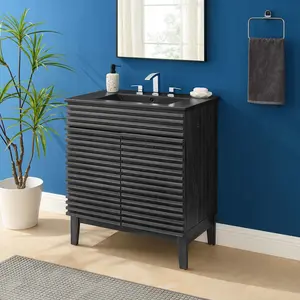Modway Render 30" Bathroom Vanity in Charcoal Black