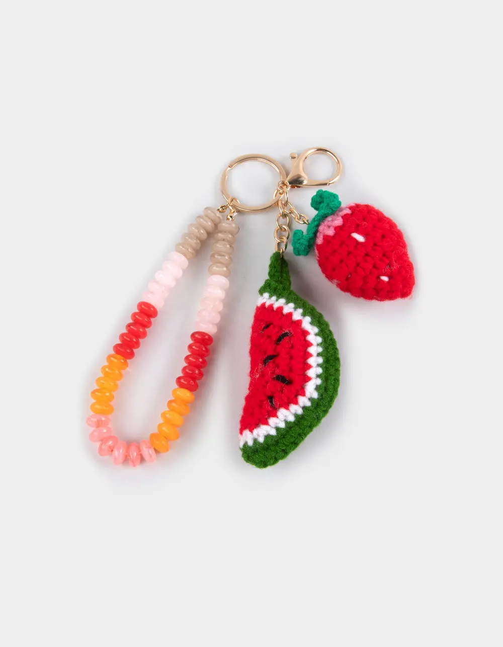 FULL TILT Watermelon Strawberry Bag Charm, Red Combo