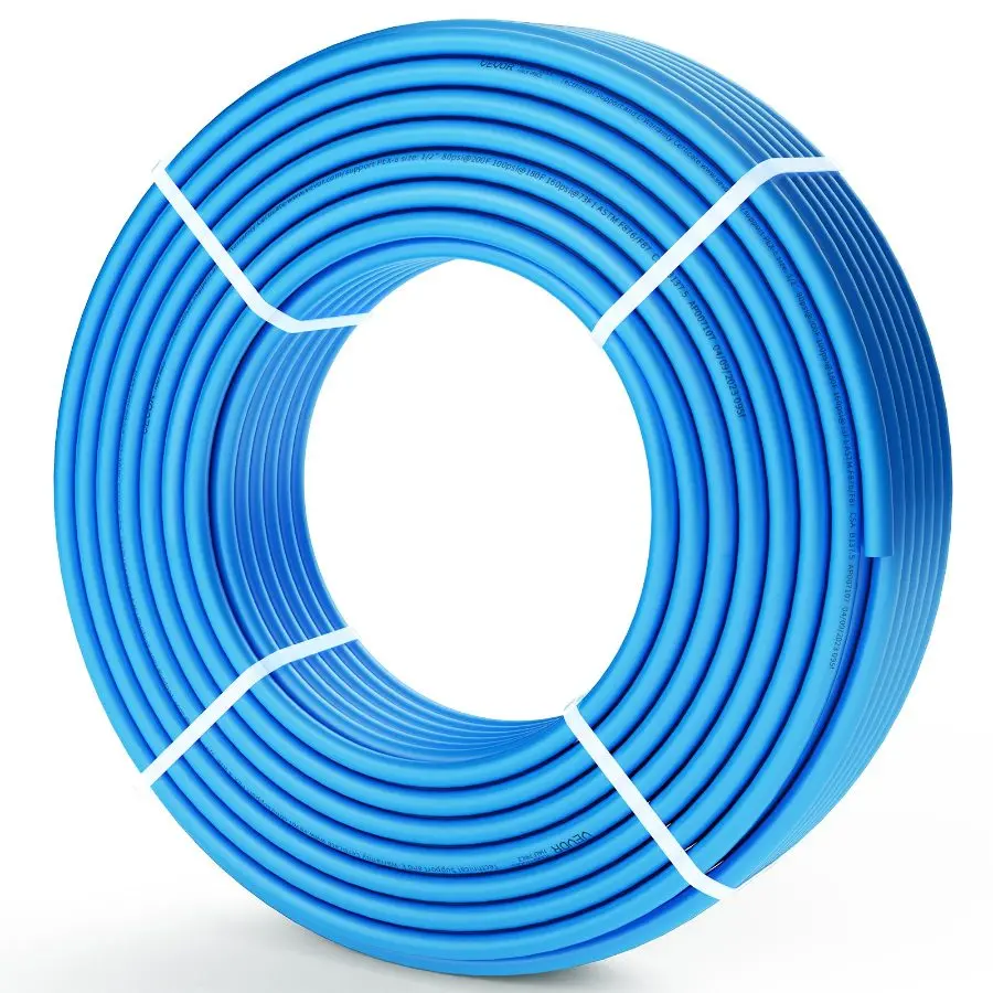【DealsForYouDays】 PEX-B Lightweight Flexible Hose, 1/2 in x 300 ft PEX Pipe for Potable Hot/Cold Water Plumbing, Includes Free Cutter, Free Clamps, Bluedealsforyoudays