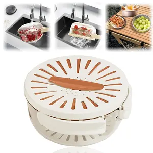 2-in-1 Kitchen Colander & Storage Basket Set - Multifunctional Fruit and Vegetable Washing Bowl with Strainer, Lid, and Handle Fruit Washer Drainer Container Set Perfect for Home and Restaurant Use Utensils