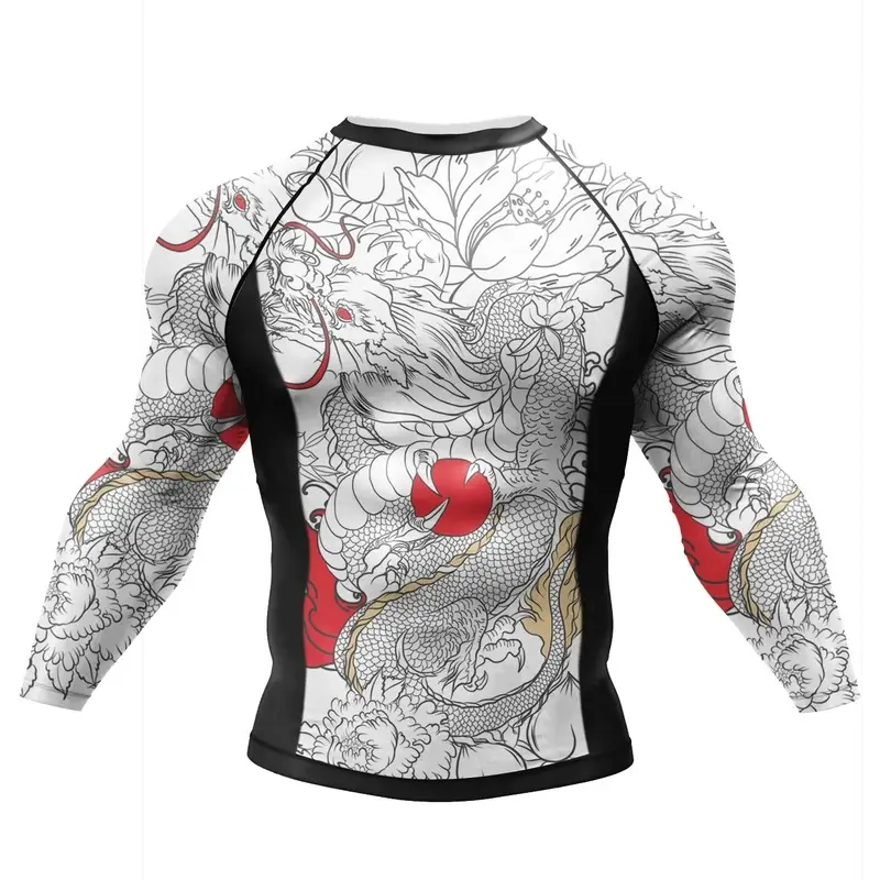 Cody Lundin Tattoo Men's Gym Compression Tshirt Masculine Sublimation Long Sleeve Rashguard BJJ Jiu Jitsu Boxing Jersey Custom