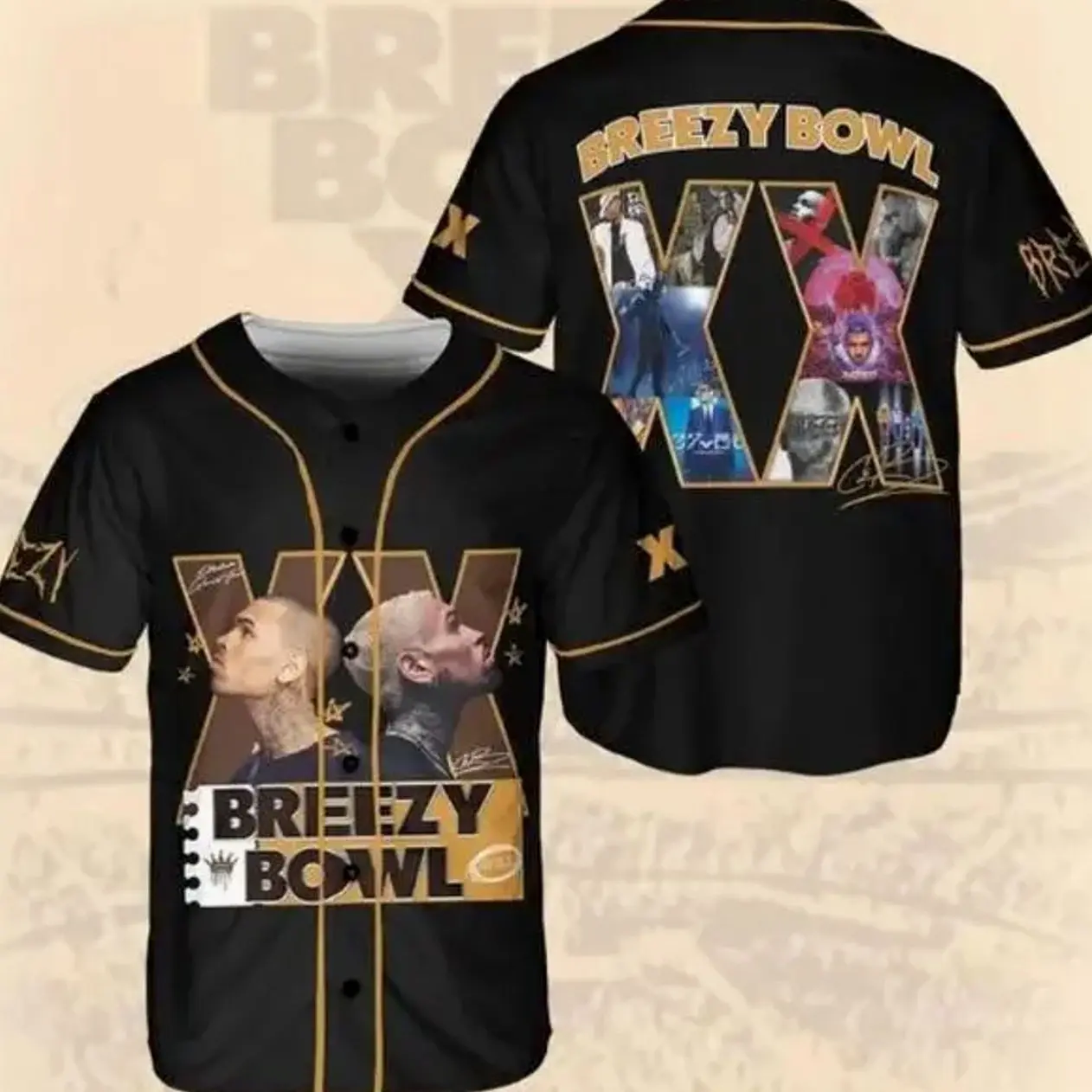 New Design CB Brezy Bowl North American Baseball Jersey, Limited Edition Football Jersey, CB Merch, New Album, Birthday Gift Q94