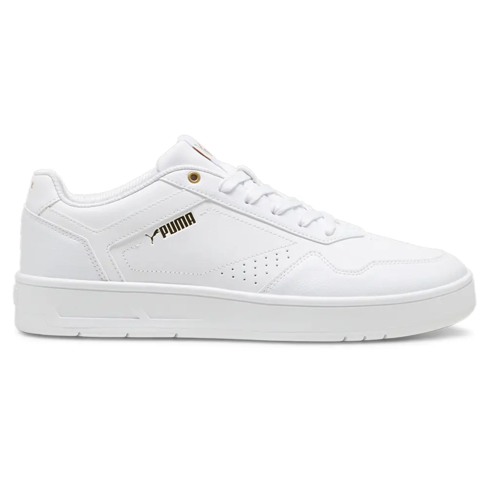PUMA Mens Court Classic Lace Up Sneakers Shoes Casual - White