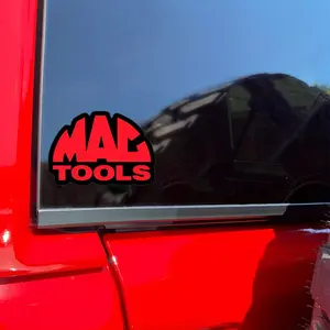 Mac Tools Logo Vinyl Stickers - Durable, Waterproof, and Weather Resistant, Suitable for Cars, Trucks, and SUVs, Strong Adhesive and Easy To Stick, Perfect Exterior Decoration | Stylish Black Design | Suitable for Off Road Vehicles
