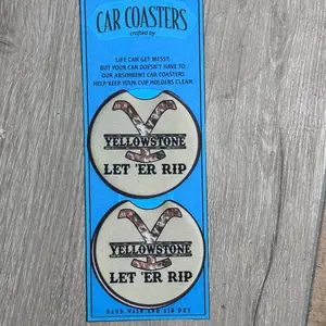 Car coaster Yellowstone stocking stuffer