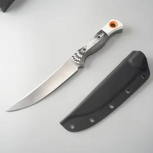 1pc 15500 Straight Knife, Stainless Steel Blade, Non-Slip Handle, Camping Adventure Tool Accessory, Daily Practical Edc Tool, Hiking Helper, Men's Gift