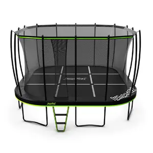 JumpFlex MEGA 19' Trampoline, Large Outdoor Jumping Play Set with Net and Ladder