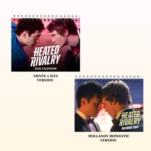Heated Rivalry Gay Hockey Wall Calendar, Pride LGBTQ Sports Home Decor Calendar, Enemies to Lovers Aesthetic Rainbow Hockey