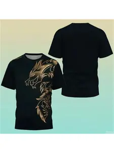 New Hot 3D Printing Boutique Table Tennis Shirt Training T-shirt Sweat Absorption Comfortable Top Badminton Sport Round Neck O N