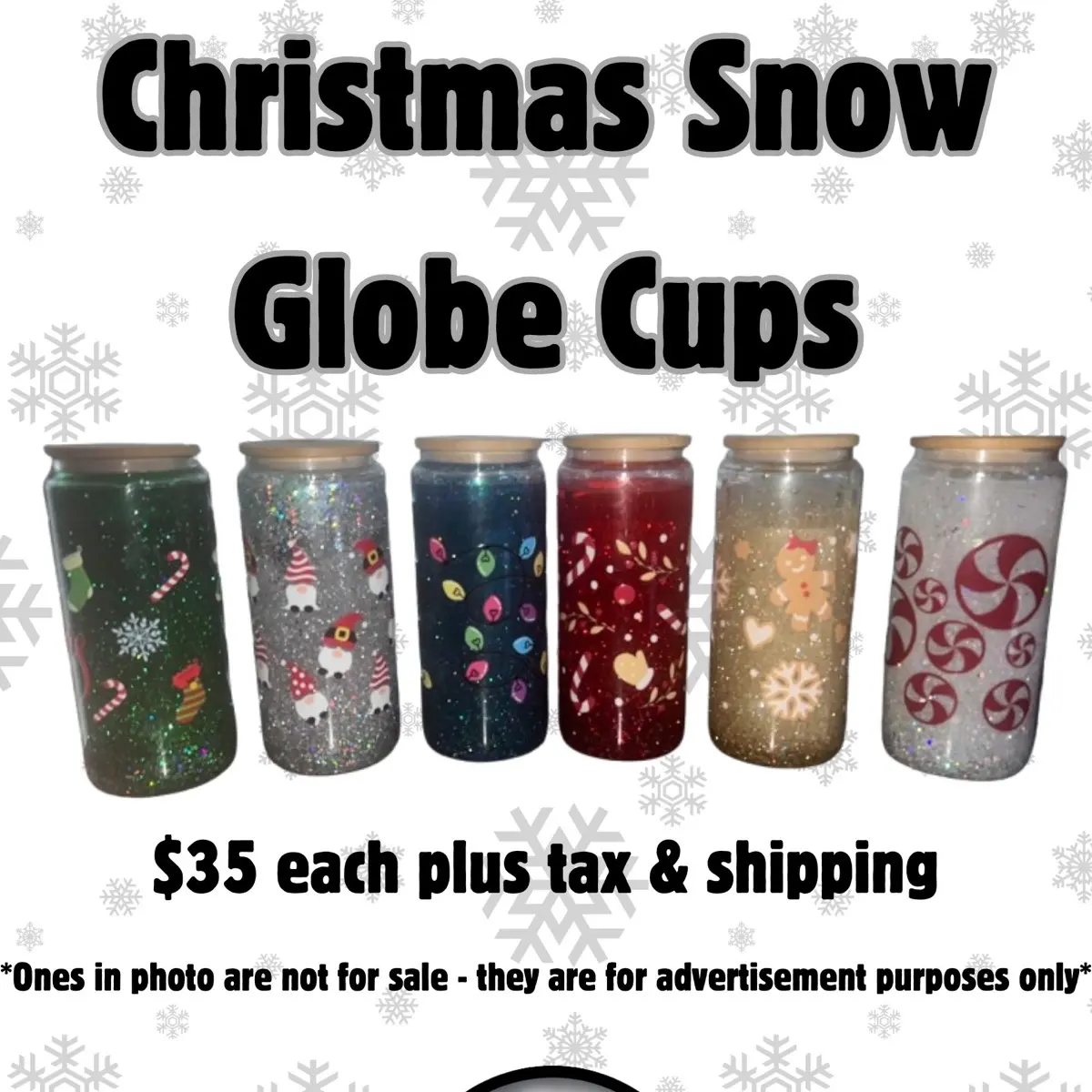 Christmas Snow Globe Cups