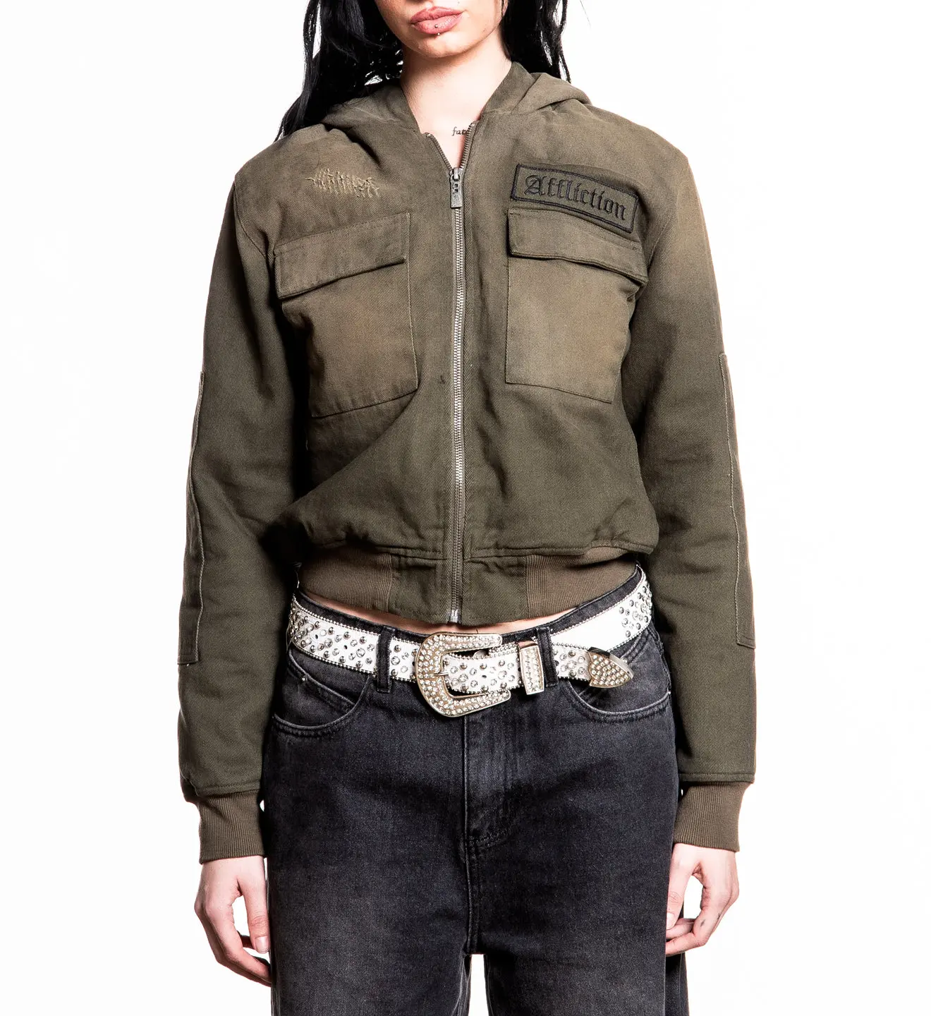 Affliction Women's Zip Up Hoodie Wrecking Ball