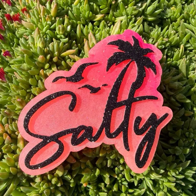 Salty car freshie air freshener summer beach glitter ombre